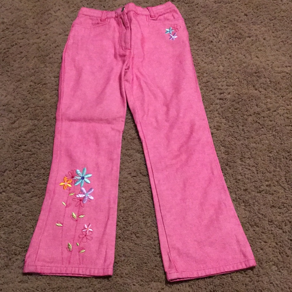 Vintage Gymboree Winter Sparkle pink jeans Sz 7